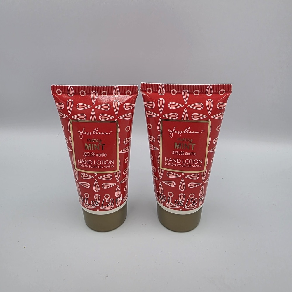 2~ Glowbloom Merry Mint Hand Lotion‎ 1.69 oz. each